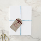 Wine Kraft Paper Holiday Cadeau Gift Label Cadeaulabel (Met Touw)