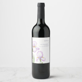  Wine Label  for a Modern Wedding.  Wijn Etiket