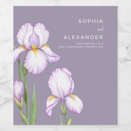  Wine Label  for a Modern Wedding.  Wijn Etiket (Enkel label)