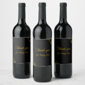 Wine label-Midnight Elegance Wijn Etiket (Flessen)