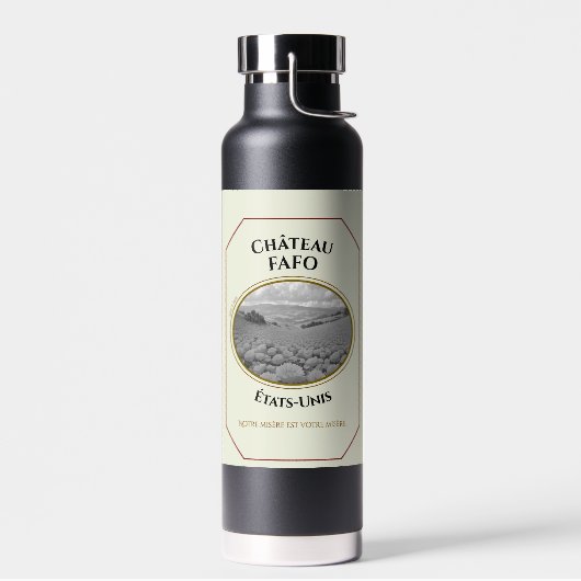 Wine Label Water Bottle Waterfles (Links)