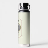 Wine Label Water Bottle Waterfles (Achterkant)