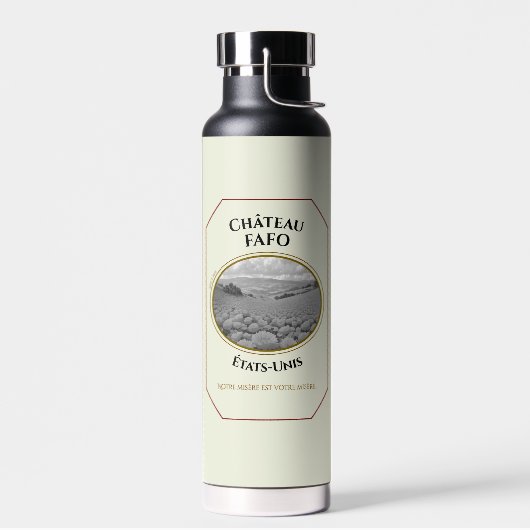 Wine Label Water Bottle Waterfles (Links)