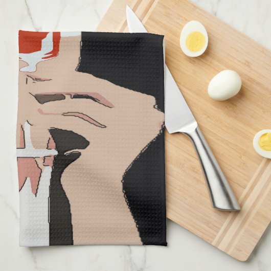 Wine Lady Theedoek (Quarter Fold)