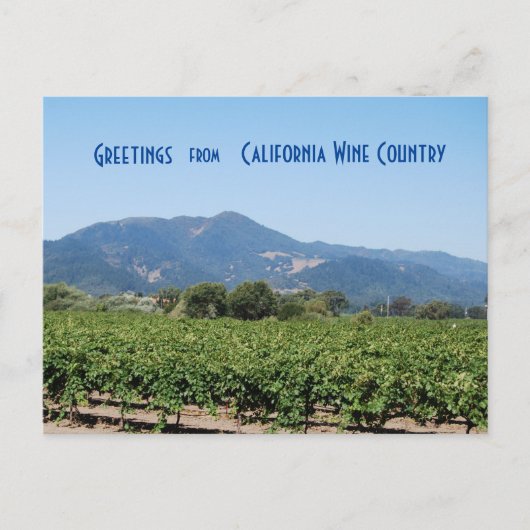 Wine Land California Briefkaart (Voorkant)