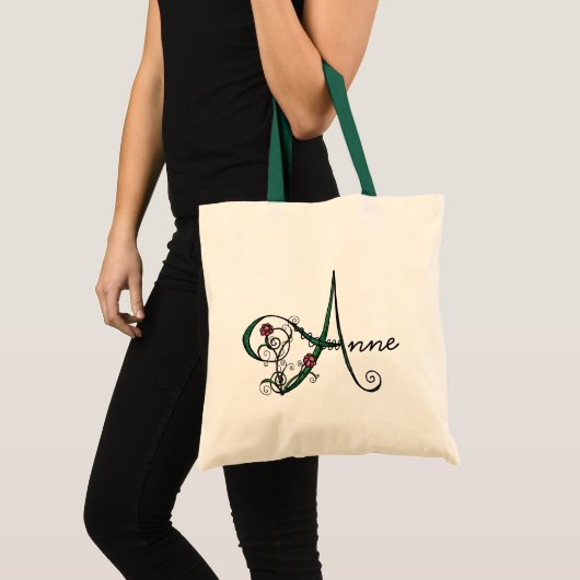 "Wine Letter A"-tas Tote Bag (Voorkant (product))