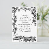 Wine Lijst - Hartelijk dank Bedankkaart (Staand voorkant)