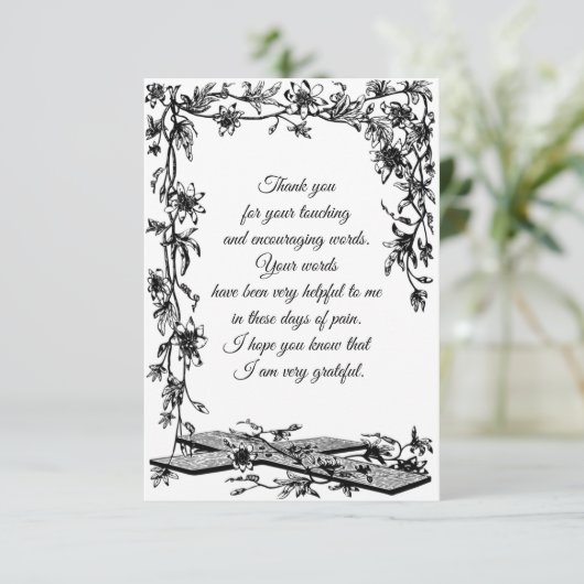 Wine Lijst - Hartelijk dank Bedankkaart (Staand voorkant)