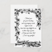 Wine Lijst - Hartelijk dank Bedankkaart (Voorkant / Achterkant)