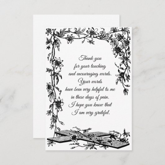 Wine Lijst - Hartelijk dank Bedankkaart (Voorkant / Achterkant)