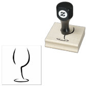 Wine Logo Rubberstempel (Gestempeld)