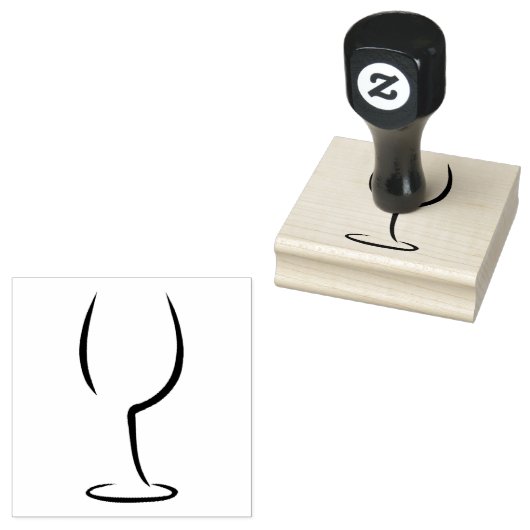 Wine Logo Rubberstempel (Gestempeld)