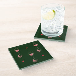 Wine lover coasters glazen onderzetter