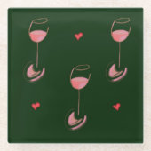 Wine lover coasters glazen onderzetter (Voorkant)