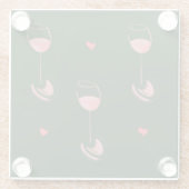 Wine lover coasters glazen onderzetter (Achterkant)