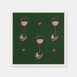 Wine lover cocktail napkins servet
