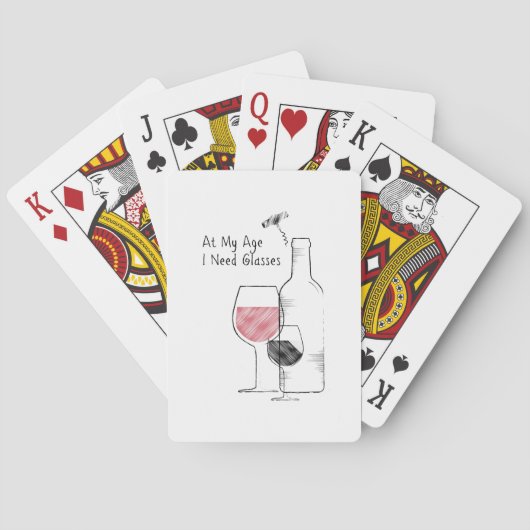 Wine Lover Funny Gifts Pokerkaarten (Achterkant)