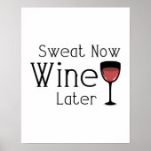 Wine Lover Funny Gym Workout Poster (Voorkant)