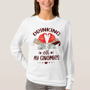 Wine Lover Gnomen Drink met mijn Gnomen Funny G T-shirt