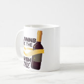 Wine Lover Marathon Runner Funny Coffee Mok Gift (Voorkant links)