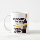 Wine Lover Marathon Runner Funny Coffee Mok Gift (Links)