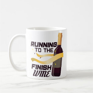Wine Lover Marathon Runner Funny Coffee Mok Gift