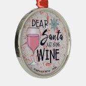 Wine Lover Ornament - Custom Name Christmas (Rechts)