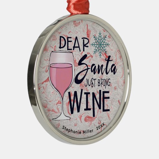 Wine Lover Ornament - Custom Name Christmas (Rechts)