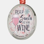 Wine Lover Ornament - Custom Name Christmas (Links)