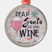 Wine Lover Ornament - Custom Name Christmas (Voorkant)