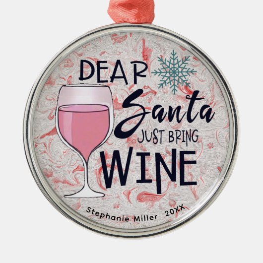 Wine Lover Ornament - Custom Name Christmas (Voorkant)