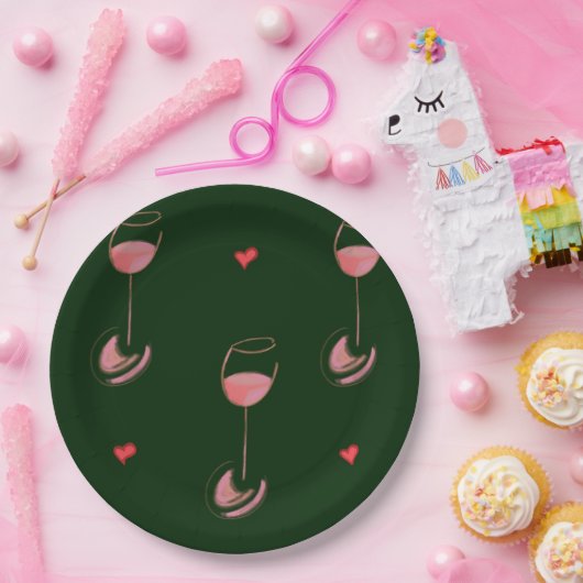 Wine lover papieren bordje (Feest)