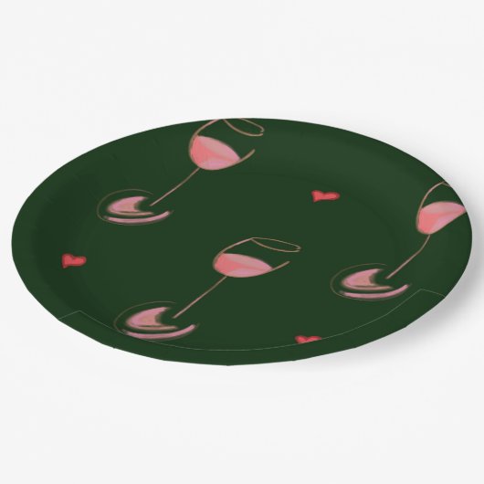 Wine lover papieren bordje (Gekanteld)