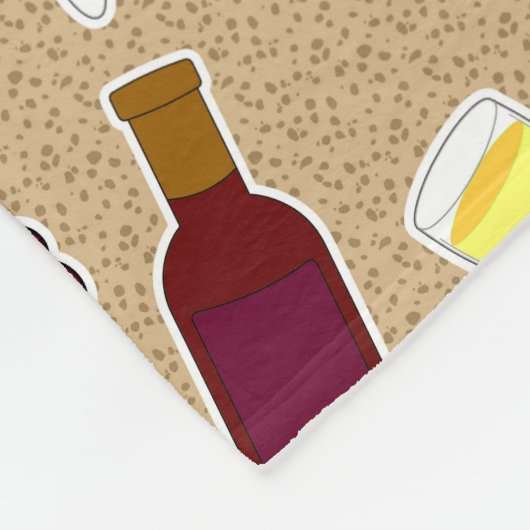 Wine Lover Patroon Fleece Deken (Hoek)
