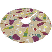 Wine Lover Patroon Kerstboom Rok (Gekanteld)