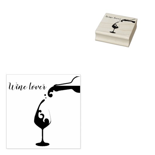 Wine Lover Stamp Rubberstempel (Gestempeld)