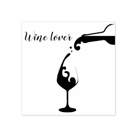 Wine Lover Stamp Rubberstempel (Afrduk)
