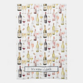 Wine Lover Wine o'clock  Theedoek (Verticaal)