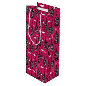 Wine Lovers Gift Bag Wijn Cadeautas (Voorkant Gekanteld)