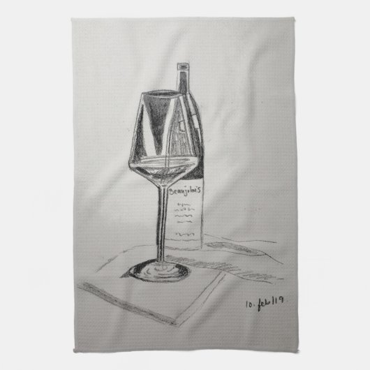 Wine Lovers Kitchen Towel Theedoek (Verticaal)
