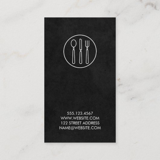 Wine Lux Black Silverware Visitekaartje (Achterkant)