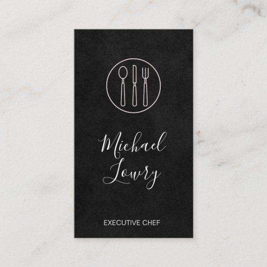 Wine Lux Black Silverware Visitekaartje (Voorkant)