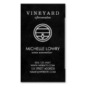Wine Lux Black | Wijnbereiding Magnetisch Visitekaartje (Voorkant Verticaal)