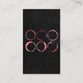 Wine Lux Black | Wijnhoudende zeugen Visitekaartje (Achterkant)