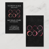 Wine Lux Black | Wijnhoudende zeugen Visitekaartje (Voorkant / Achterkant)
