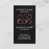 Wine Lux Black | Wijnhoudende zeugen Visitekaartje (Voorkant)