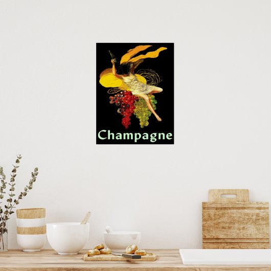 Wine Maid Champagne Poster (Keuken)