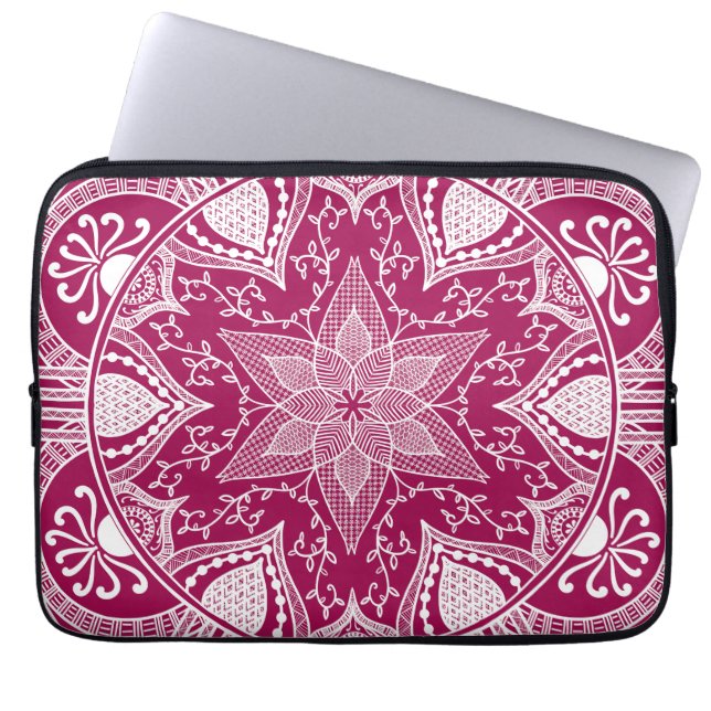 Wine Mandala Laptop Sleeve (Voorkant)