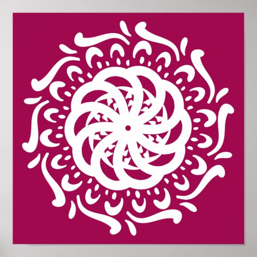 Wine Mandala Poster (Voorkant)