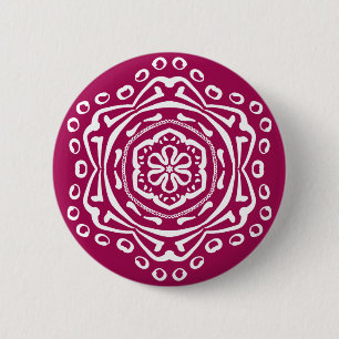 Wine Mandala Ronde Button 5,7 Cm